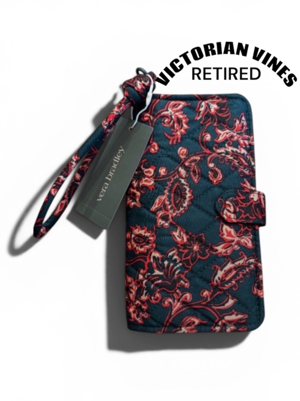 VERA BRADLEY PHONE WRISTLET VICTORIAN VINES
